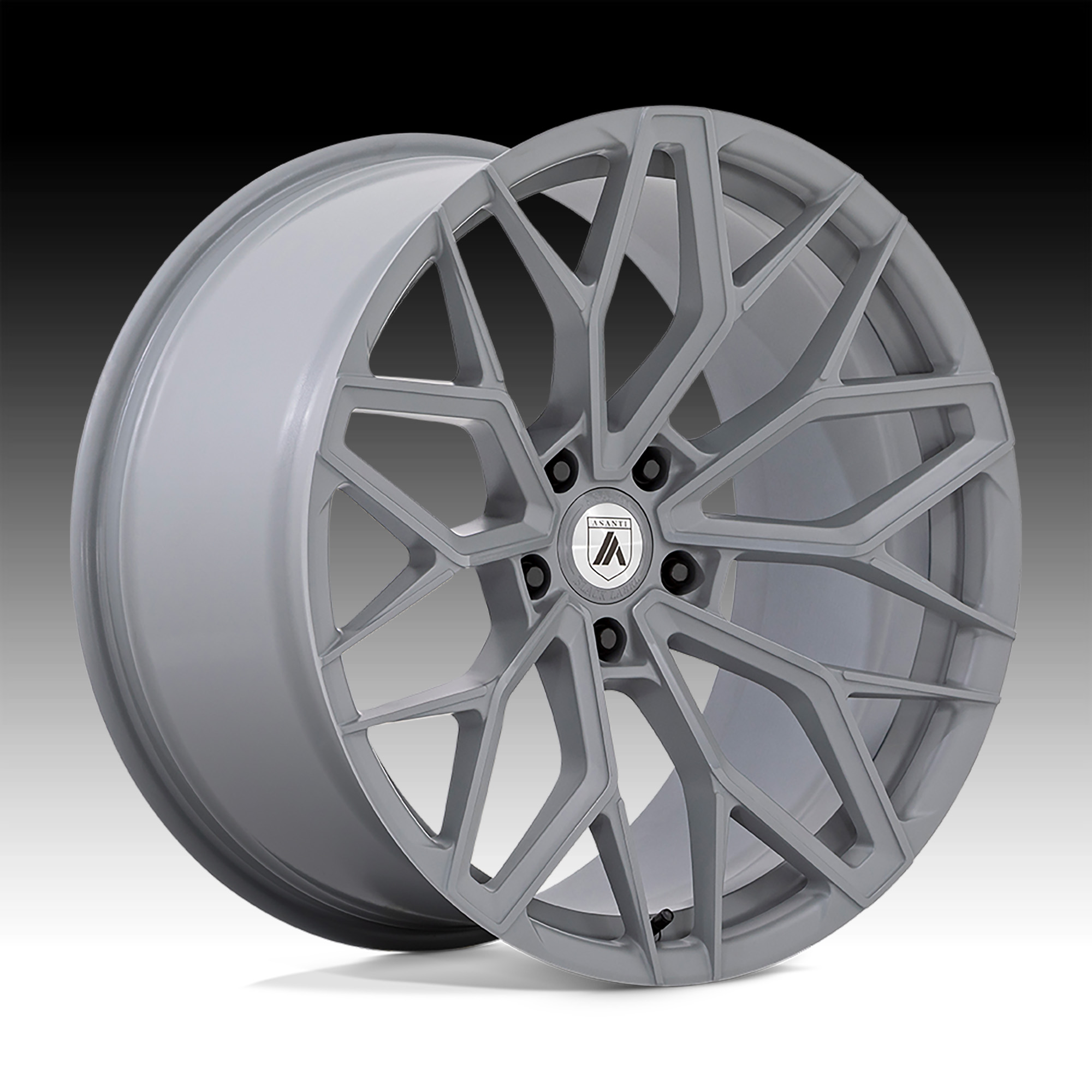 Asanti Black Label ABL39 Mogul FFT Battleship Gray Custom Wheels